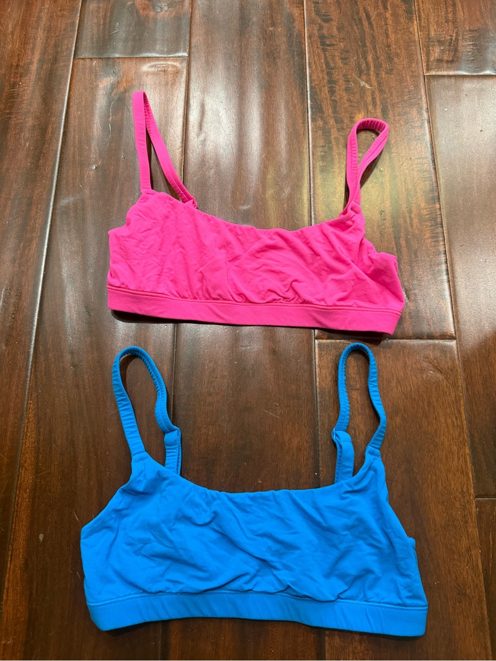 Skims Seamless Bralette - Hot Pink and Bright Blue